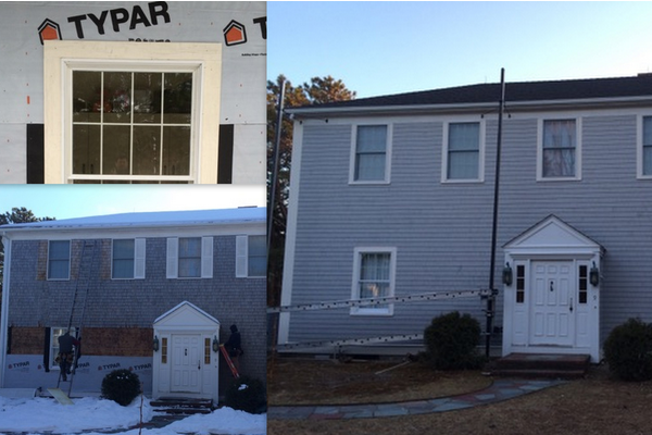front and back siding, exterior trim & windows